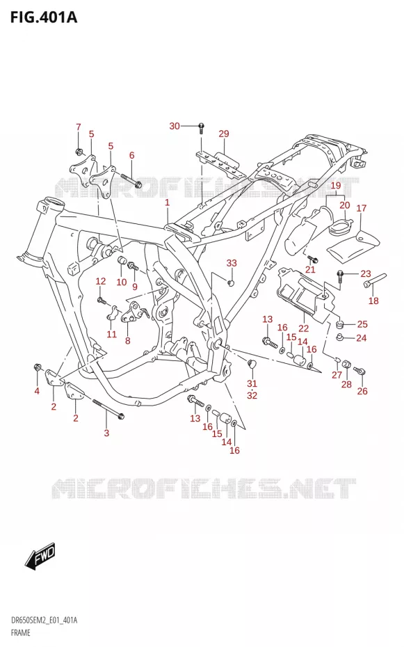 CADRE Suzuki MOTO 650 DR 2022  DR650SE M2 (E01)