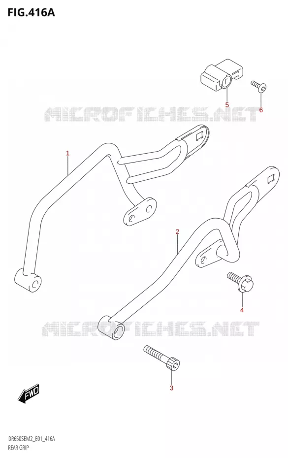 REAR GRIP Suzuki MOTO 650 DR 2022  DR650SE M2 (E01)