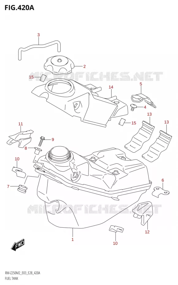 RESERVOIR D'ESSENCE Suzuki MOTO 250 RM-Z 2022  RM-Z250 M2 (E03,E28)