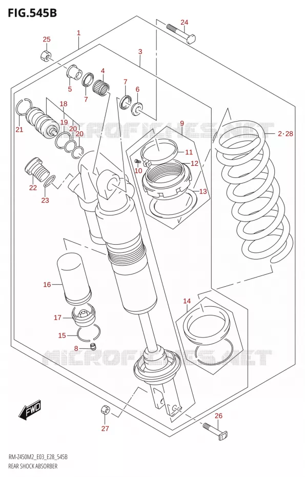 AMORTISSEUR ARRIERE Suzuki MOTO 450 RM-Z 2022  RM-Z450 M2 (E03)