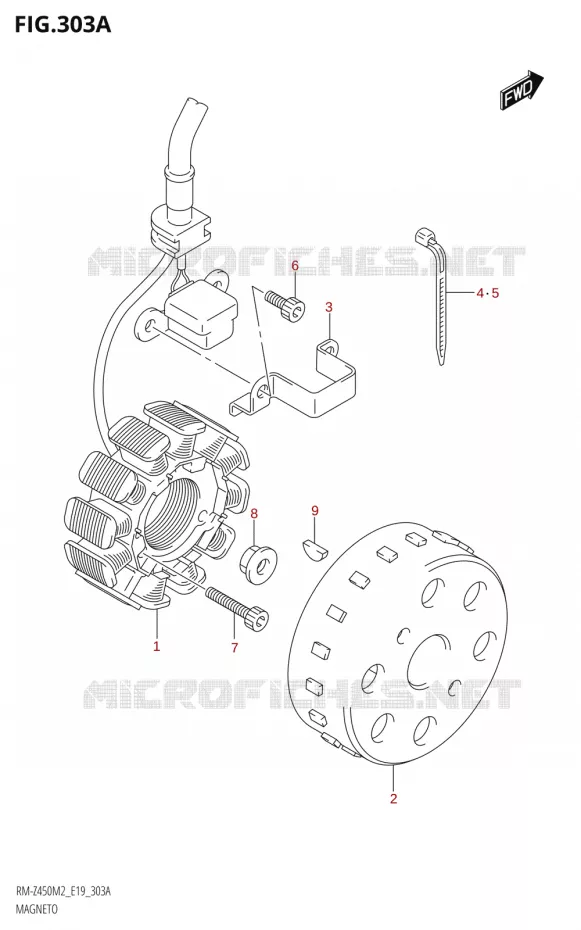 ALLUMAGE ROTOR - STATOR Suzuki MOTO 450 RM-Z 2022  RM-Z450 M2 (E19)