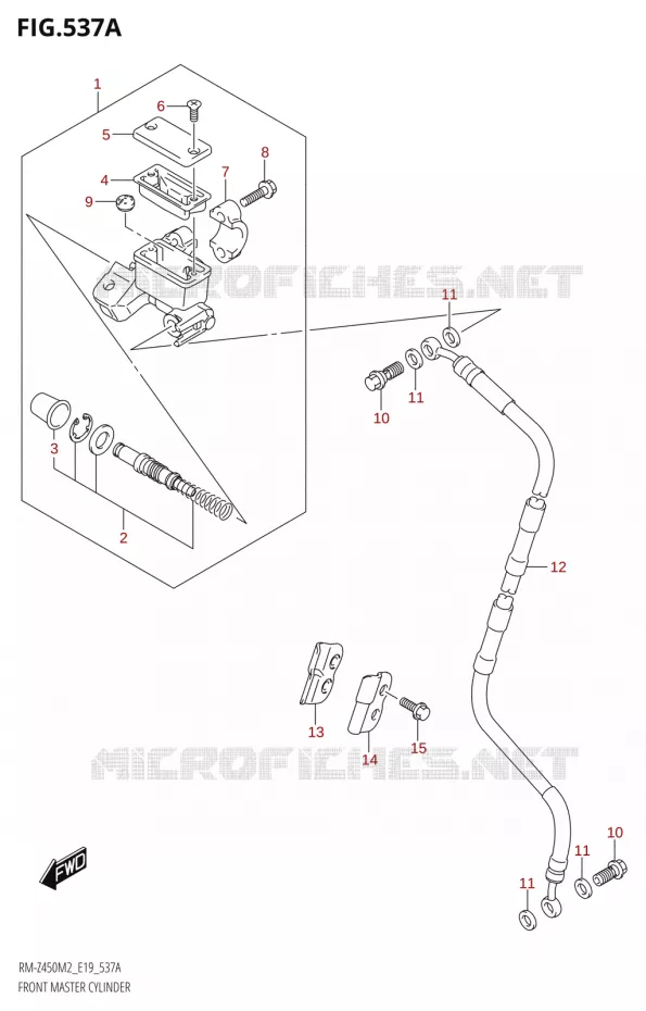 MAITRE CYLINDRE AVANT Suzuki MOTO 450 RM-Z 2022  RM-Z450 M2 (E19)