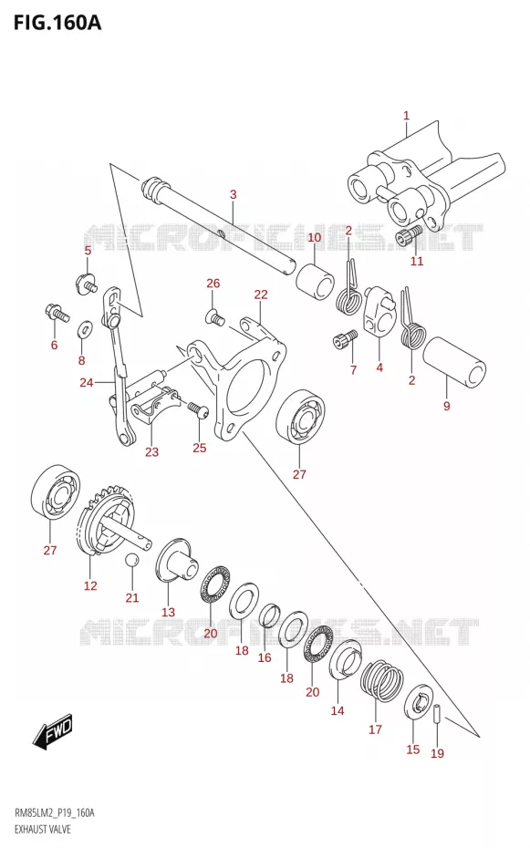 VALVE D'ECHAPPEMENT Suzuki MOTO 85 RM 2022  RM85L M2 (E19)