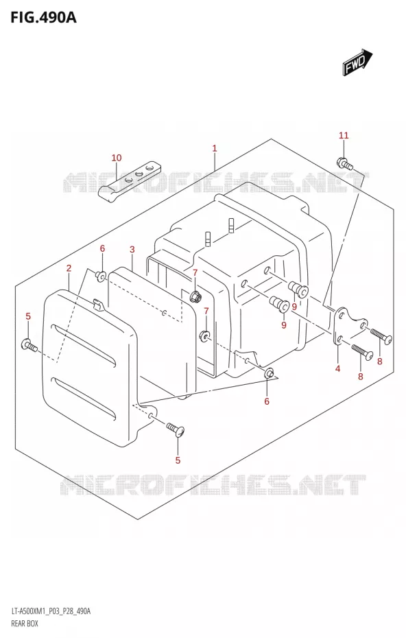 BOITE - TROUSSE A OUTILS Suzuki QUAD 500 KINGQUAD 2021  LT-A500X / XP M1 (P03,P28,P33)