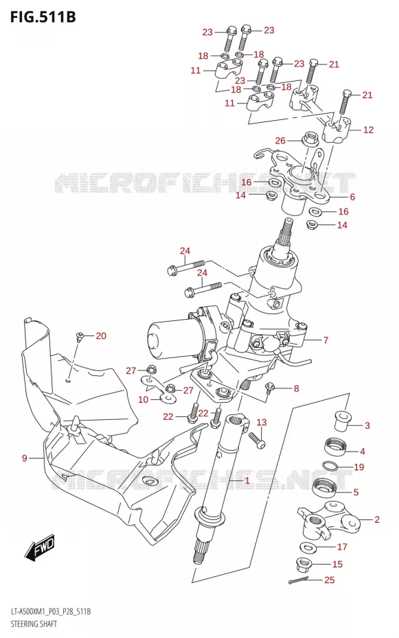 COLONNE DE DIRECTION00XP) Suzuki QUAD 500 KINGQUAD 2021  LT-A500X / XP M1 (P03,P28,P33)
