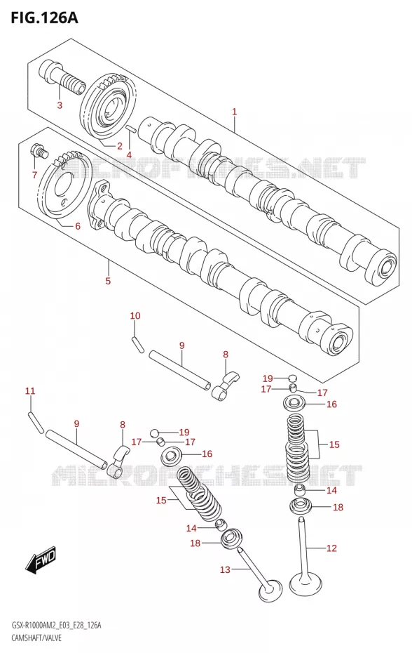 ARBRE A CAMES - SOUPAPES Suzuki MOTO 1000 GSX-R 2022  GSX-R1000A M2 (E33)