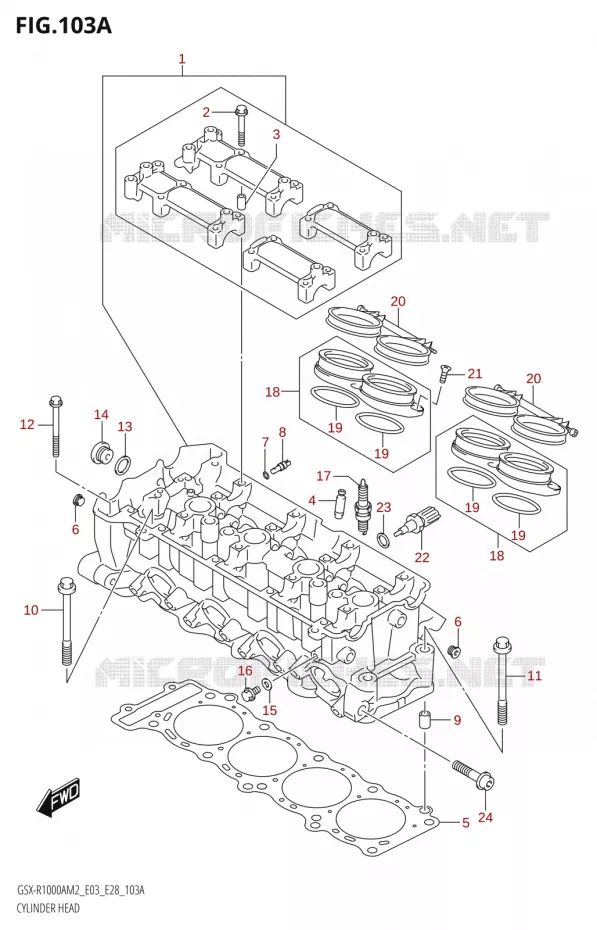 CULASSE Suzuki MOTO 1000 GSX-R 2022  GSX-R1000A M2 (E33)