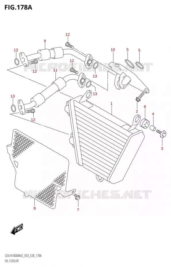 RADIATEUR D'HUILE Suzuki MOTO 1000 GSX-R 2022  GSX-R1000A M2 (E33)