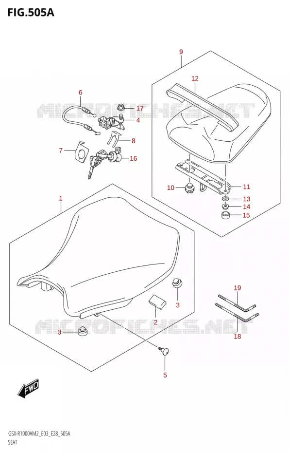 SELLE Suzuki MOTO 1000 GSX-R 2022  GSX-R1000A M2 (E33)