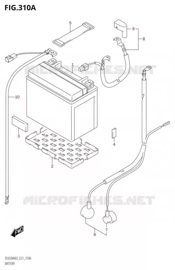 BATTERIE Suzuki MOTO 650 V-STROM 2022  DL650XA M2 (E21)