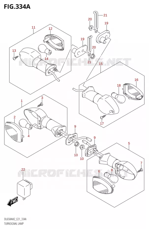 CLIGNOTANTS Suzuki MOTO 650 V-STROM 2022  DL650XA M2 (E21)