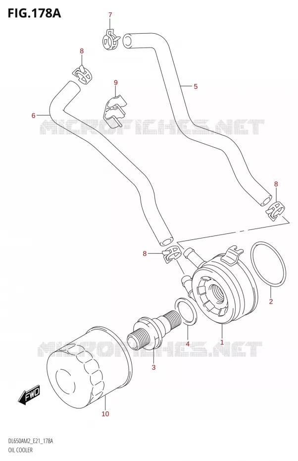 RADIATEUR D'HUILE Suzuki MOTO 650 V-STROM 2022  DL650XA M2 (E21)
