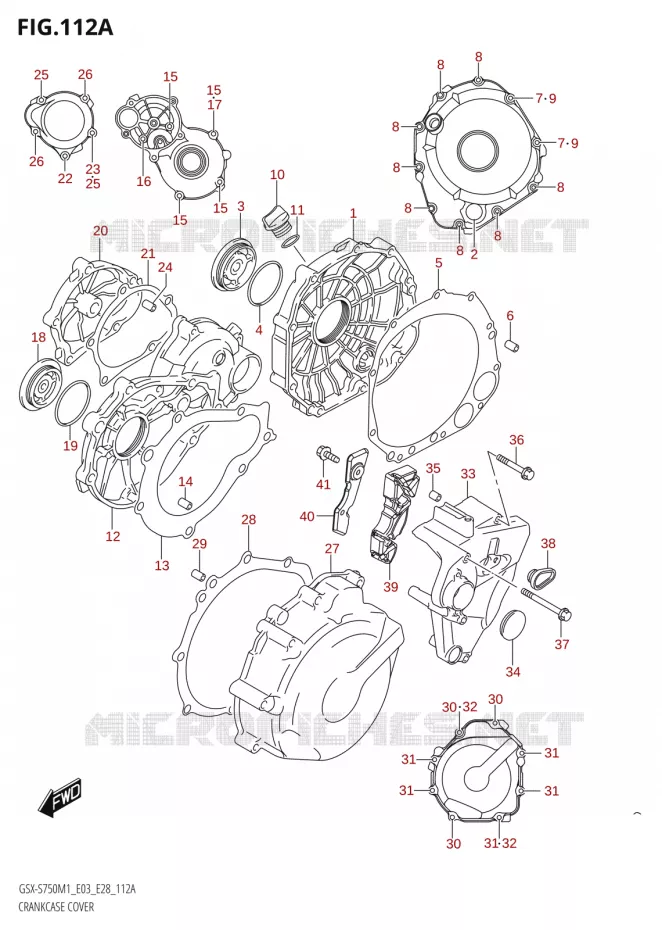CARTER Suzuki MOTO 750 GSX-S 2021  GSX-S750 / GSX-S750Z /​ GSX-S750A / ​GSX-S750ZA (E03 E28 )