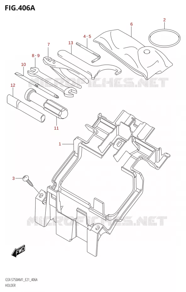SUPPORT Suzuki MOTO 750 GSX-S 2021  GSX-S750UQ / ​GSX-S750UQZ M1 (E21)