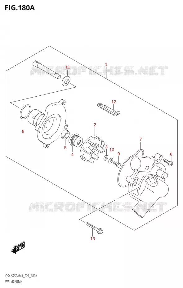 POMPE A EAU Suzuki MOTO 750 GSX-S 2021  GSX-S750UQ / ​GSX-S750UQZ M1 (E21)