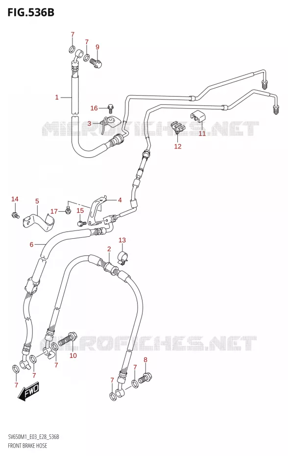 DURITE DE FREIN AVANT650A) Suzuki MOTO 650 SV 2021  SV650 M1 (E03,E28,E33)