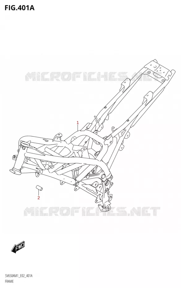 CADRE Suzuki MOTO 650 SV 2021  SV650A M1 (E02)