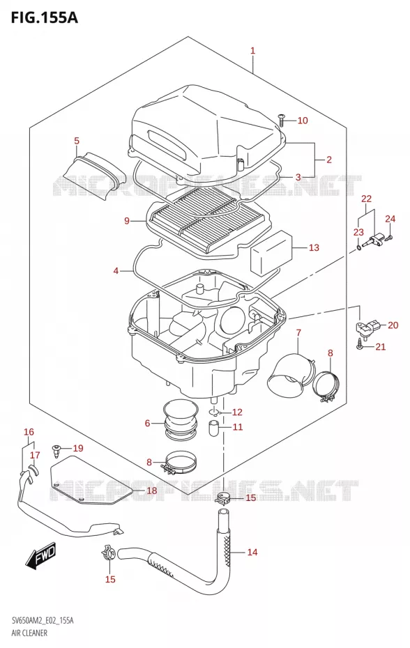 FILTRE A AIR Suzuki MOTO 650 SV 2022  SV650A M2 (E02,E19)