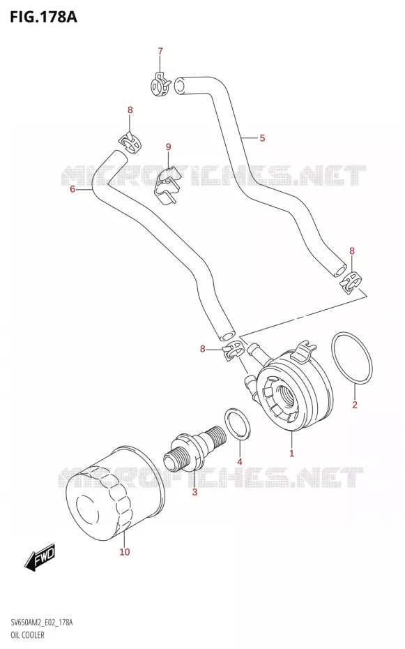RADIATEUR D'HUILE Suzuki MOTO 650 SV 2022  SV650A M2 (E02,E19)