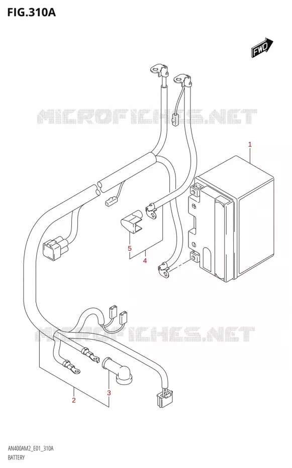 BATTERIE Suzuki SCOOTER 400 BURGMAN 2022  AN400A M2 (E01)