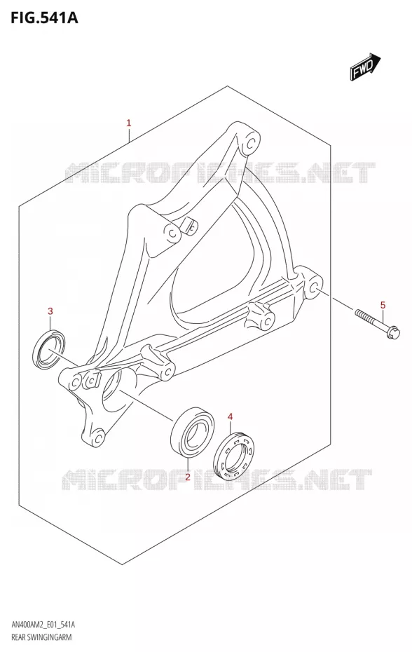 BRAS OSCILLANT ARRIERE Suzuki SCOOTER 400 BURGMAN 2022  AN400A M2 (E01)
