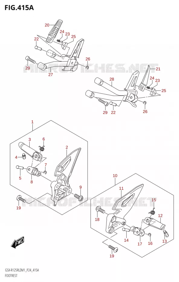 REPOSE PIED Suzuki MOTO 125 GSX-R 2021  GSX-R125RLZ M1 (P24)