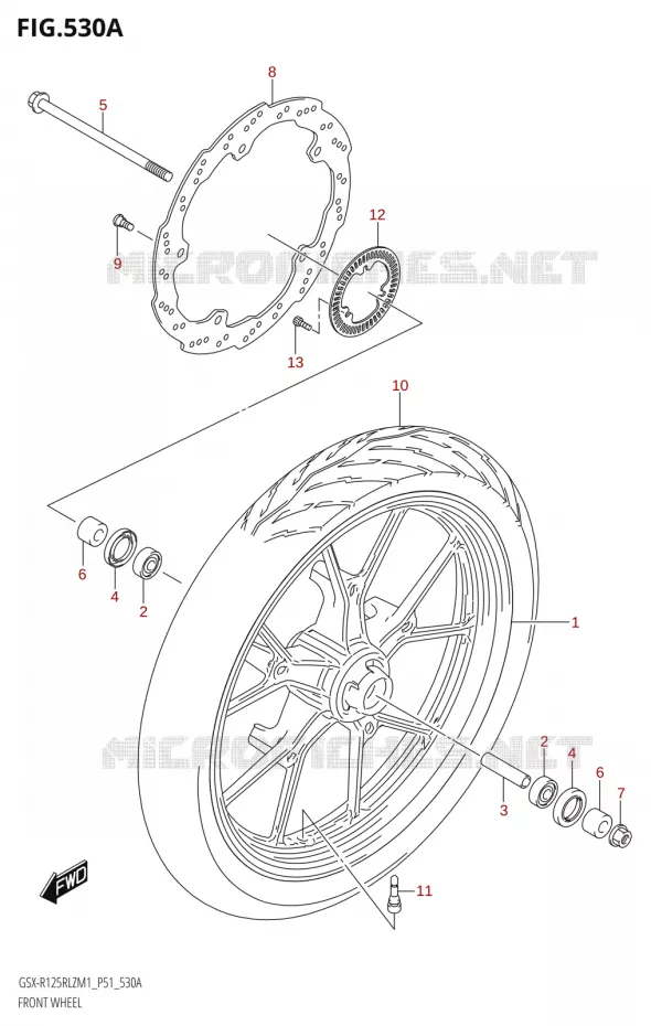 ROUE AVANT Suzuki MOTO 125 GSX-R 2021  GSX-R125RLZ M1 (P51)