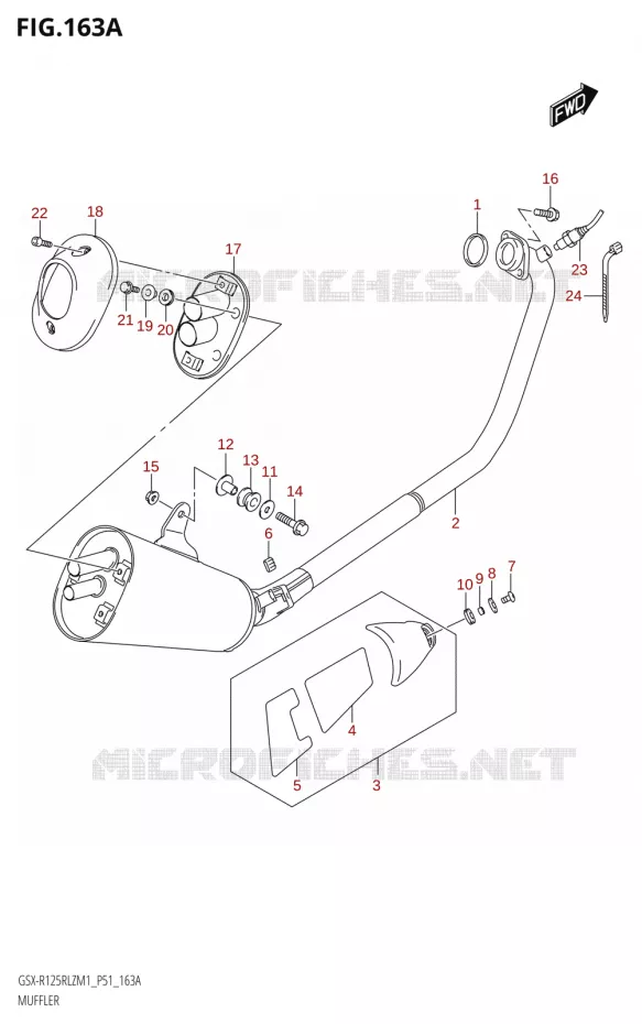SILENCIEUX Suzuki MOTO 125 GSX-R 2021  GSX-R125RLZ M1 (P51)