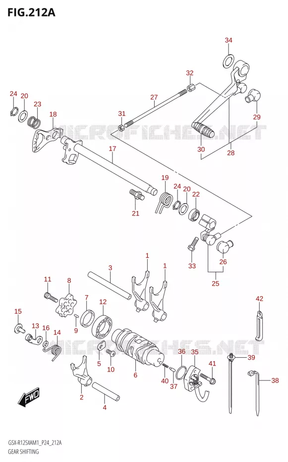 ENSEMBLE SELECTEUR DE VITESSES Suzuki MOTO 125 GSX-R 2021  GSX-R125XA M1 (P24)