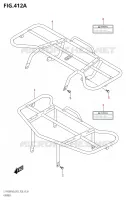 PORTE PAQUET (LT F400FM0 P03) pour Suzuki KINGQUAD 400 2020