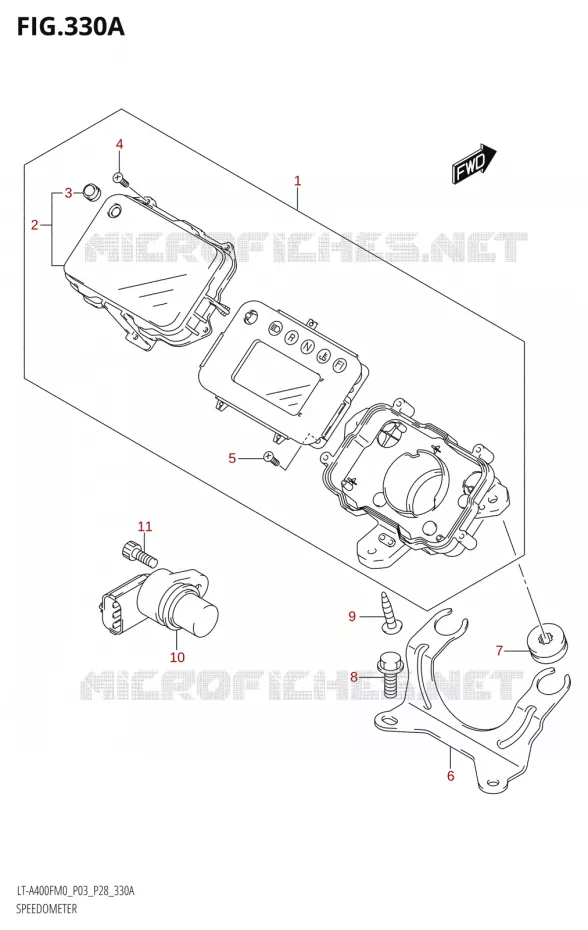 COMPTEUR (LT-A400FM0 P03) Suzuki QUAD 400 KINGQUAD 2020  LT-F400FZ M0 (P03)