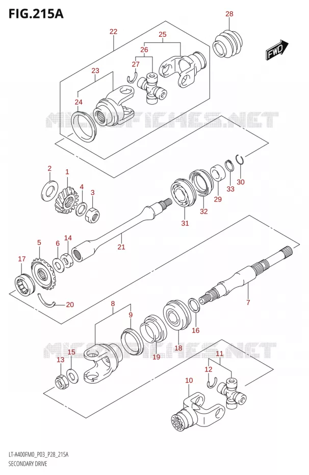 COUPLE CONIQUE Suzuki QUAD 400 KINGQUAD 2020  LT-F400FZ M0 (P03)