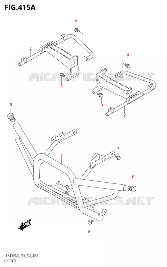 REPOSE PIED Suzuki QUAD 400 KINGQUAD 2020  LT-F400FZ M0 (P03)