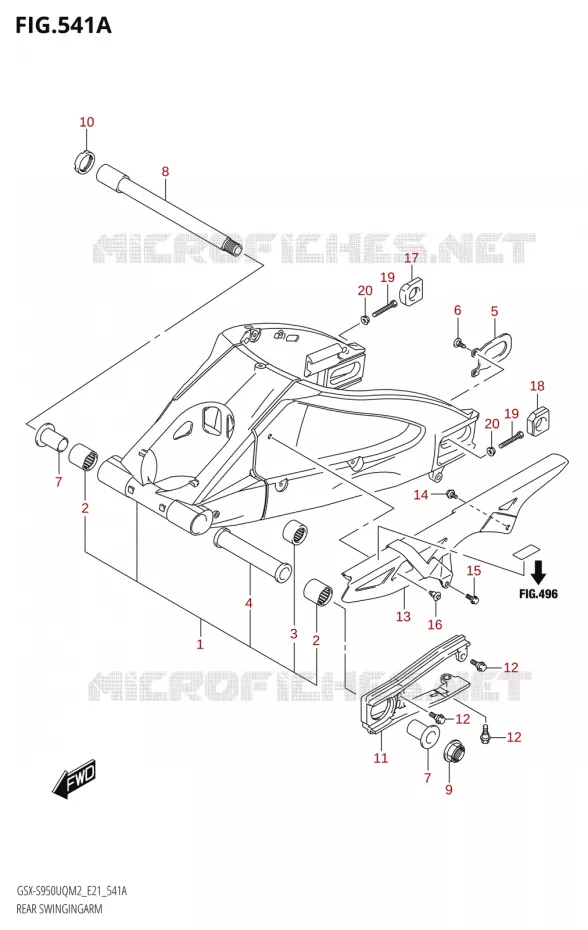 BRAS OSCILLANT Suzuki MOTO 950 GSX-S 2022  GSX-S950UQM2 (E21)