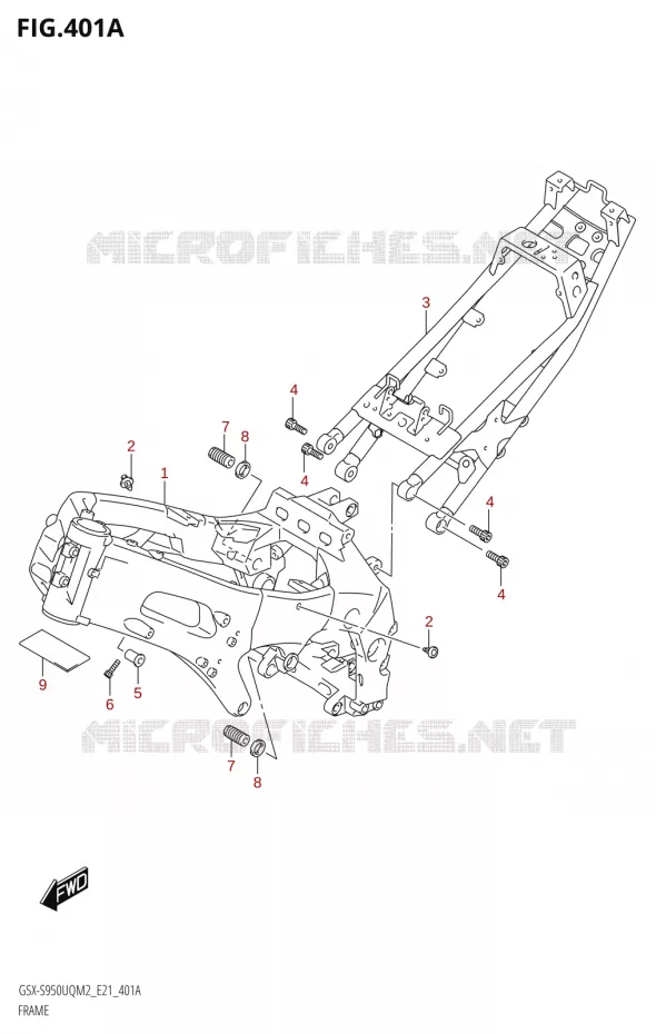 CADRE Suzuki MOTO 950 GSX-S 2022  GSX-S950UQM2 (E21)