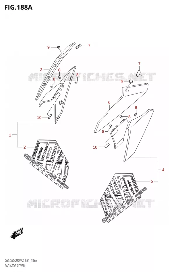 OUIES DE RADIATEUR Suzuki MOTO 950 GSX-S 2022  GSX-S950UQM2 (E21)
