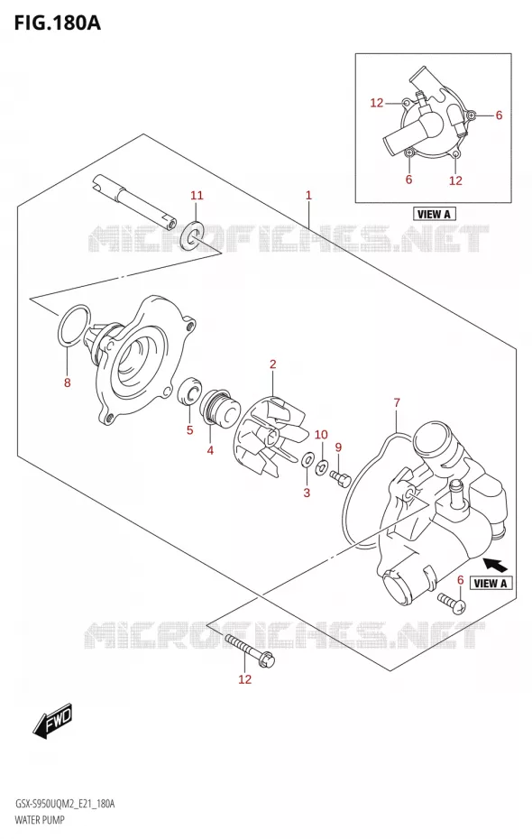 POMPE A EAU Suzuki MOTO 950 GSX-S 2022  GSX-S950UQM2 (E21)