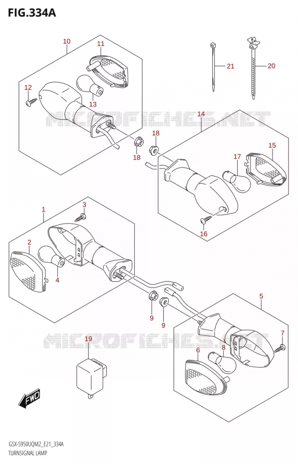 CLIGNOTANTS Suzuki MOTO 950 GSX-S 2022  GSX-S950WQM2 (E21)