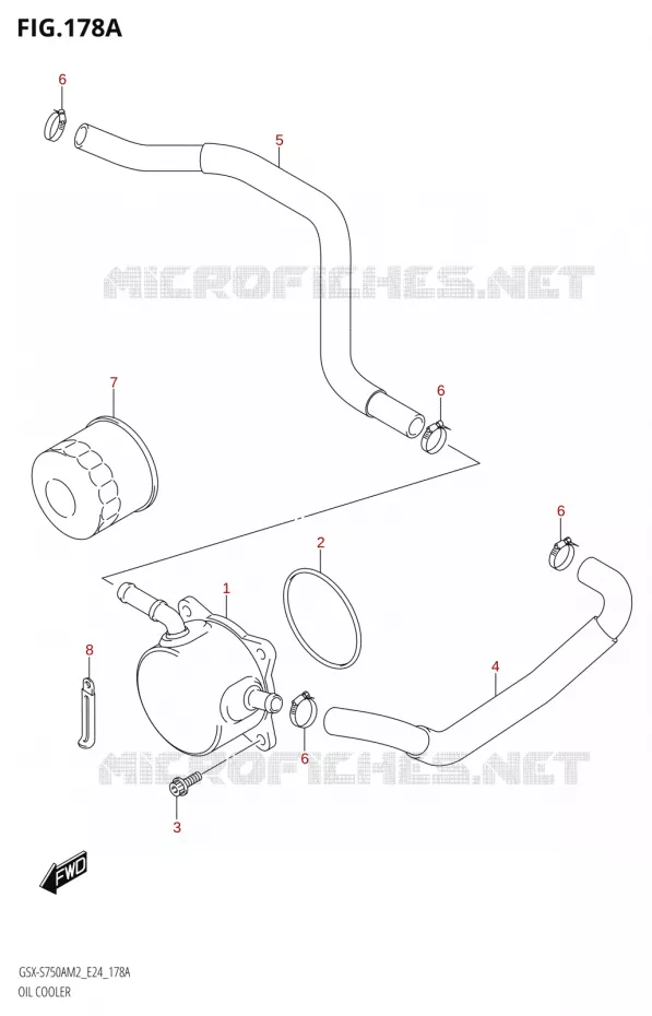 RADIATEUR D'HUILE Suzuki MOTO 750 GSX-S 2022  GSX-S750A M2
