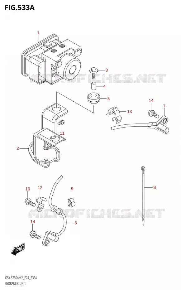 SYSTÈME ABS Suzuki MOTO 750 GSX-S 2022  GSX-S750A M2