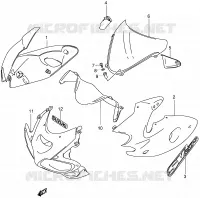 CARENAGES   ETIQUETTES (SV650SK1) pour Suzuki SV-S 650 1999