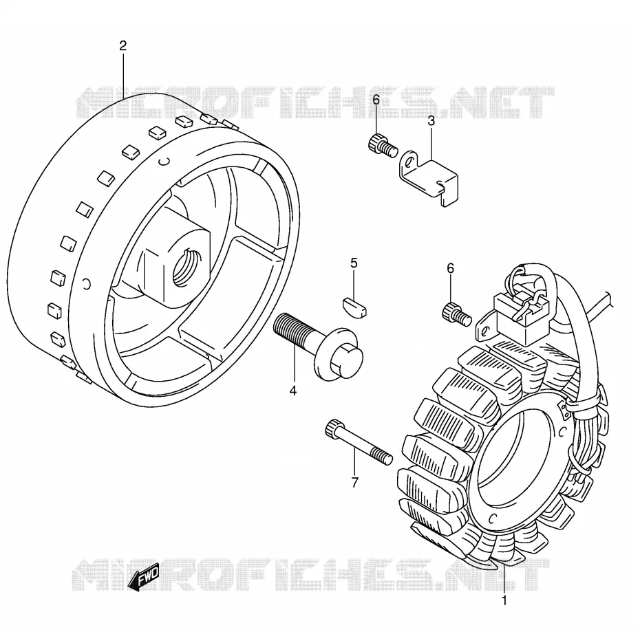 ALLUMAGE ROTOR - STATOR Suzuki MOTO 1000 SV 2003  SV1000U2K3(E2)