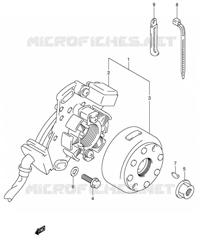 ALLUMAGE ROTOR - STATOR Suzuki MOTO 125 RM 2004  RM125K4