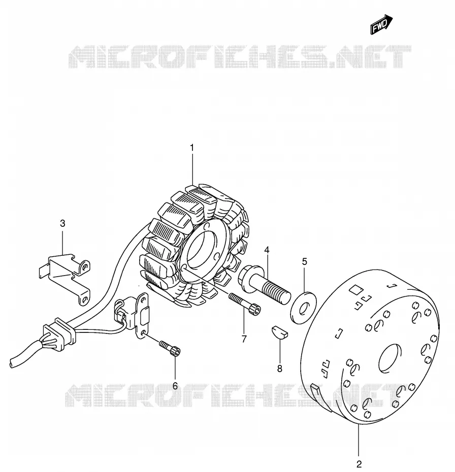 ALLUMAGE ROTOR - STATOR Suzuki MOTO 650 SV-S 2002  SV650SUK2(E2)