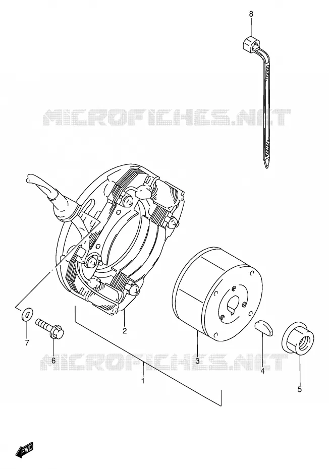 ALLUMAGE ROTOR - STATOR Suzuki MOTO 80 RM 2001  RM80K1(P3/P28)
