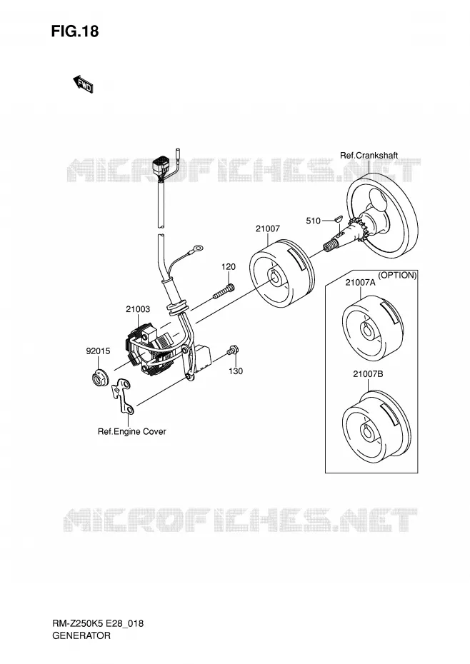 ALTERNATEUR Suzuki MOTO 250 RM-Z 2005  RM-Z250K5(E28)