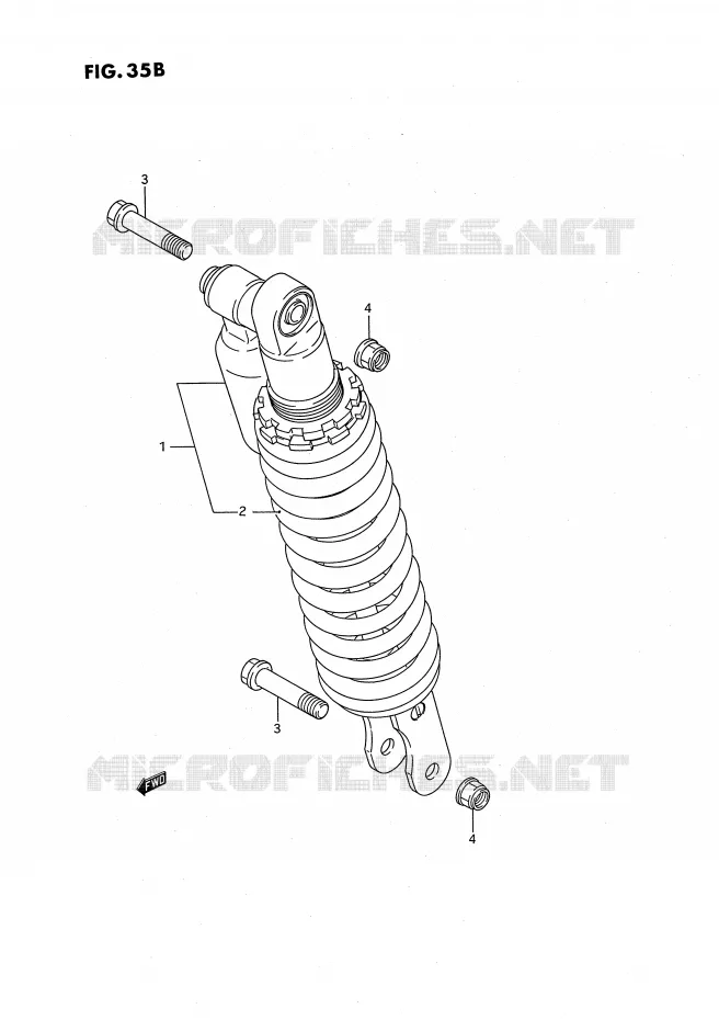 AMORTISSEUR (MODELE L) Suzuki MOTO 80 RM 1989  RM80XK(E2)
