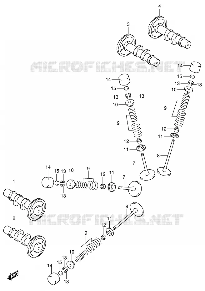 ARBRE A CAMES - SOUPAPES Suzuki MOTO 650 SV-S 2002  SV650SUK2(E2)