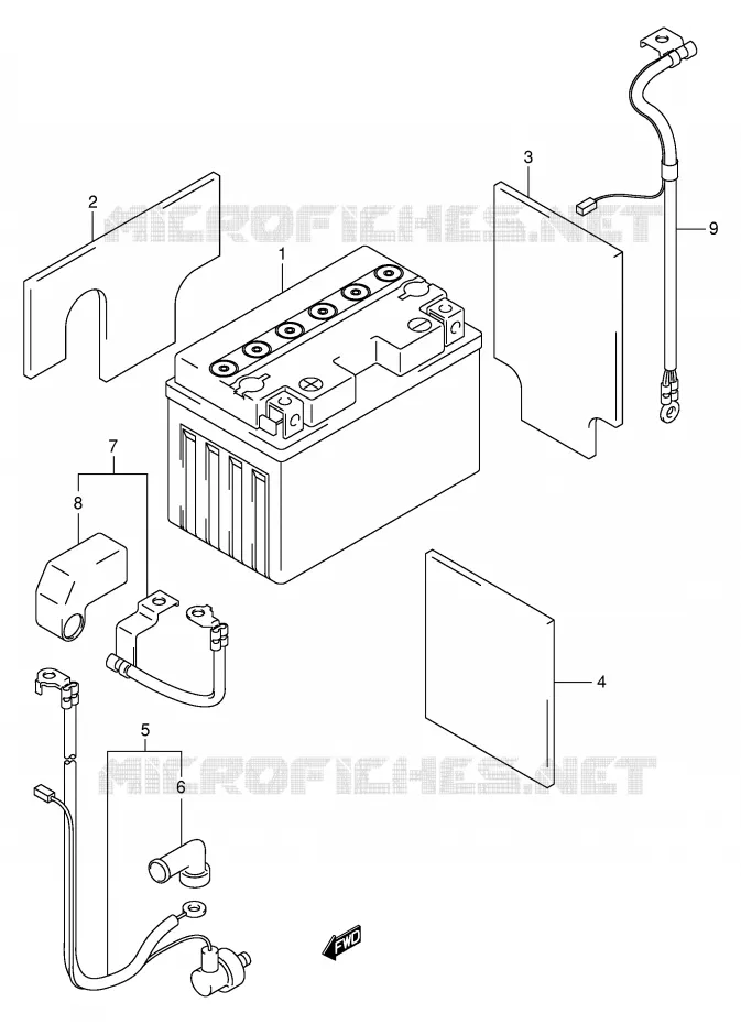 BATTERIE Suzuki MOTO 1000 TL-R 1999  TL1000RX(E2)