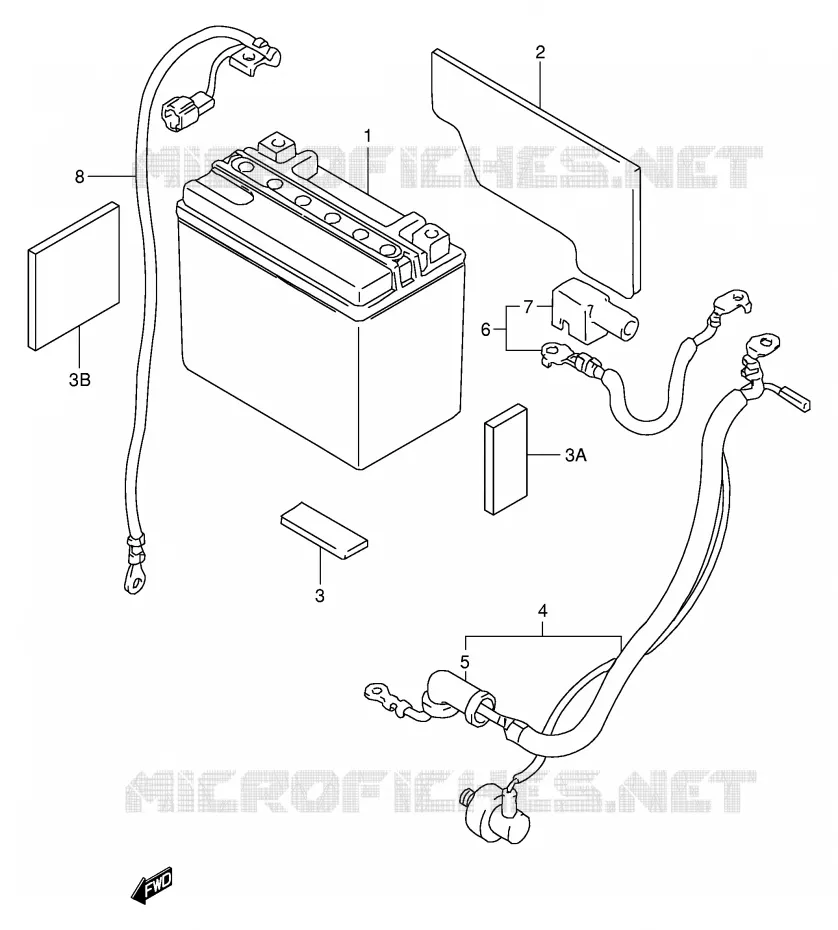BATTERIE Suzuki MOTO 1000 TL-S 1997  TL1000SV(E2)
